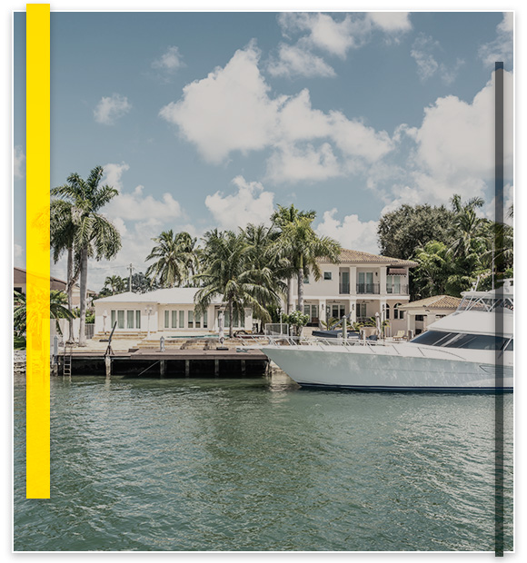 house with boat