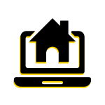 black house on computer icon